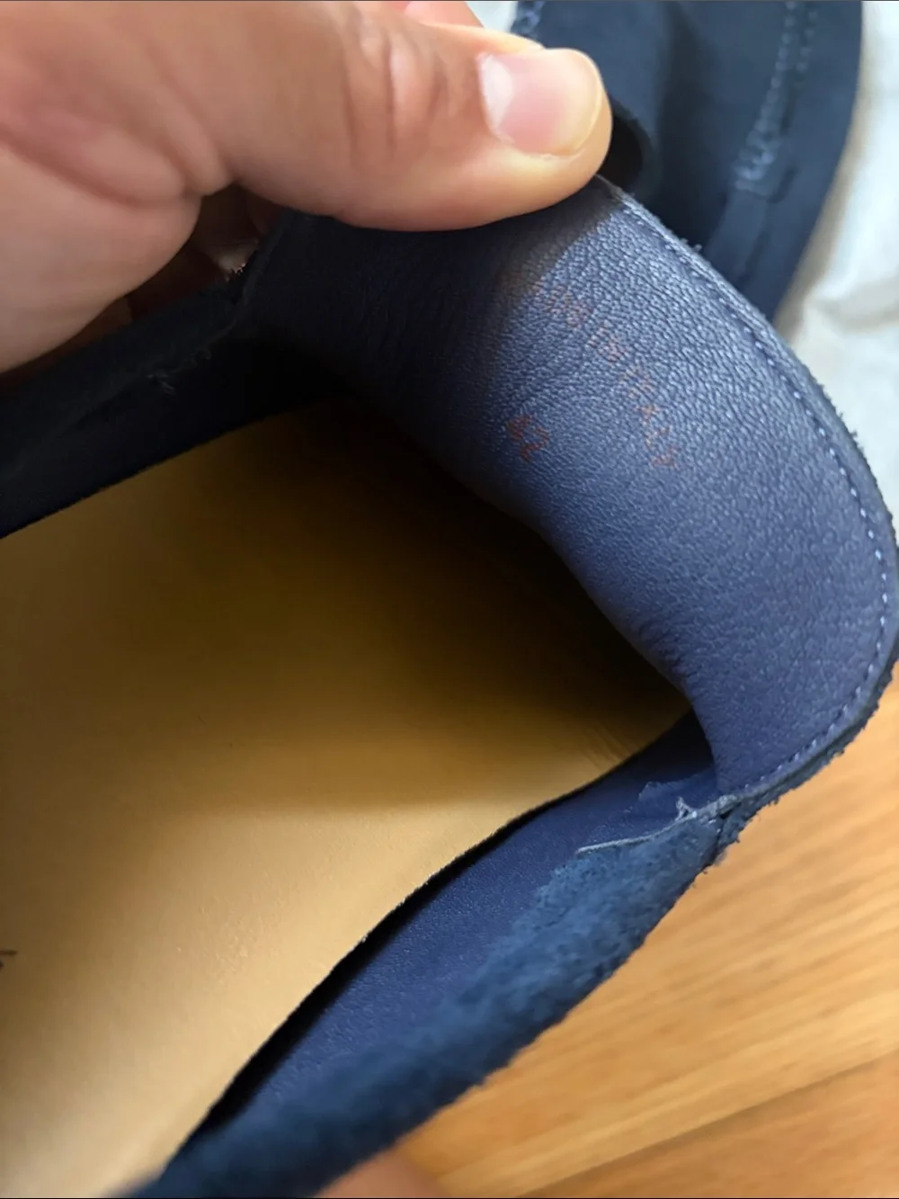 loro piana summer walk mens navy suede loafers made in italy sz 42 need repair